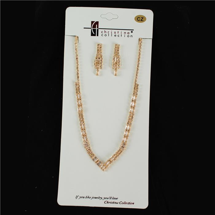 Cubic Zirconia Necklace Set