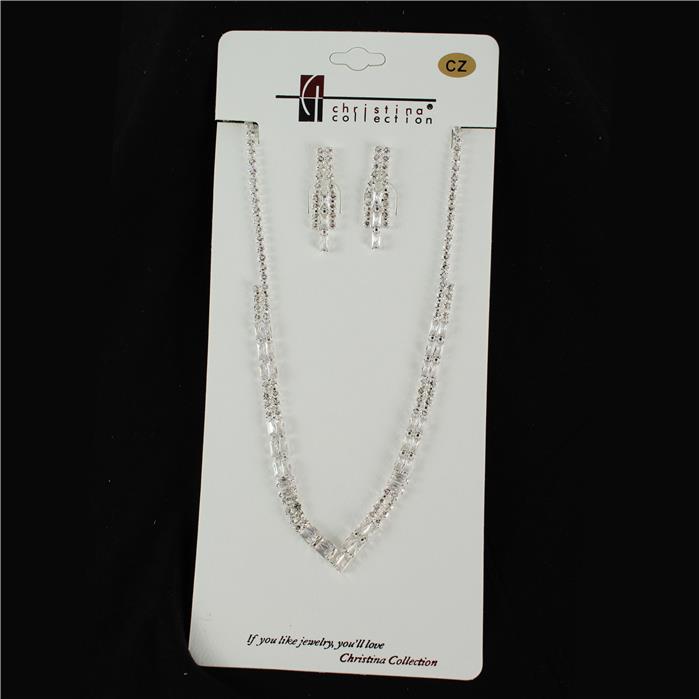 Cubic Zirconia Necklace Set