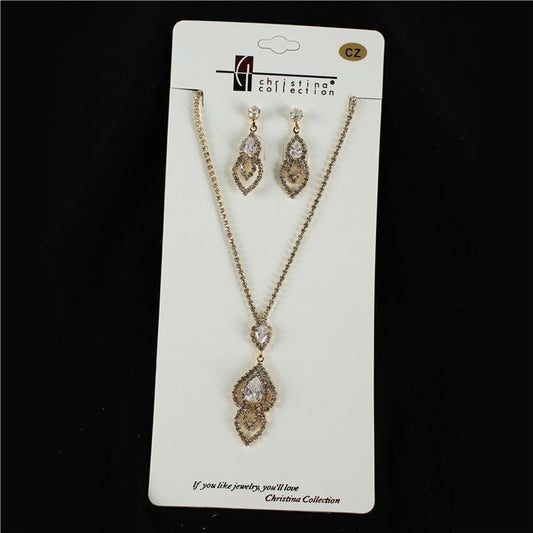 Cubic Zirconia Necklace Set