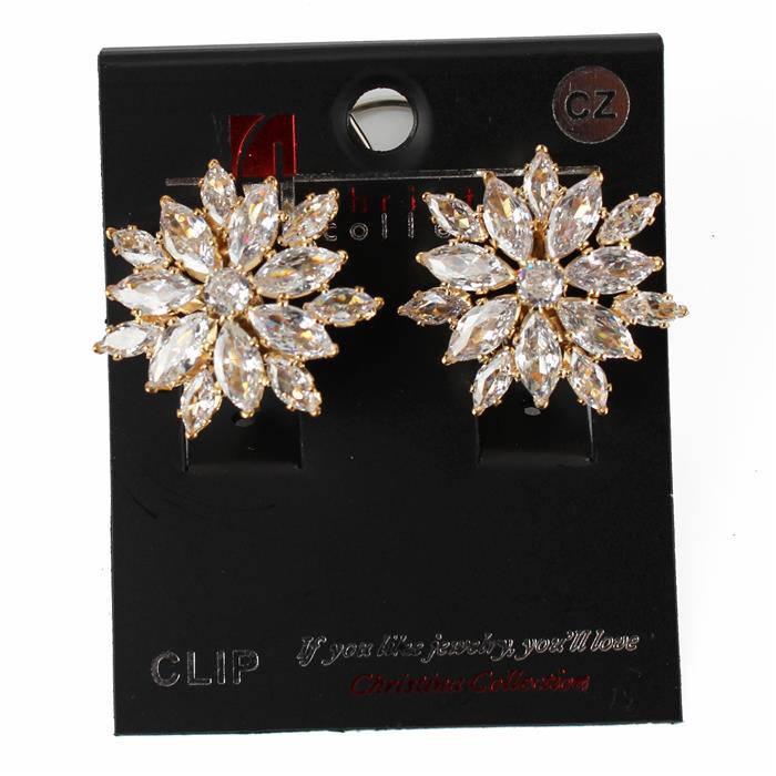 CZ Clip On Earring