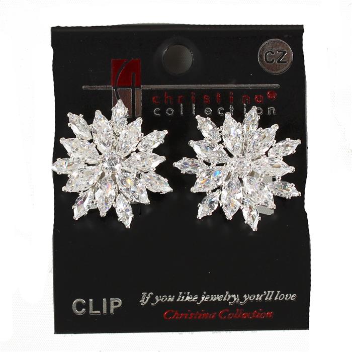 CZ Clip On Earring