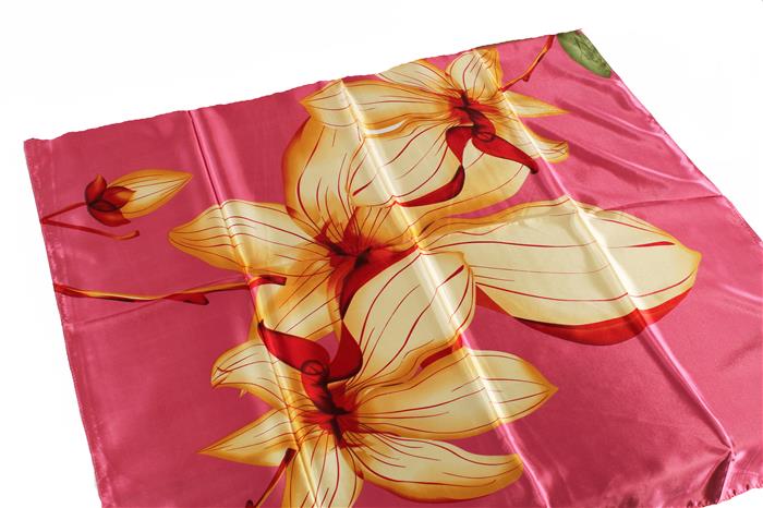 Satin Print Square Scarf