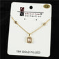 18 K Gold Filled CZ  Charm Necklace