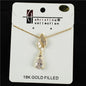 18 K Gold Filled CZ  Charm Necklace