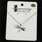 18 K Gold Filled CZ Dragon Fly Charm Necklace