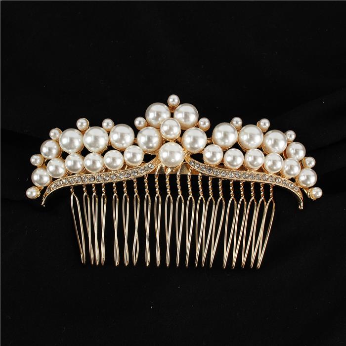 Pearl With Rhinestone Hair Comb