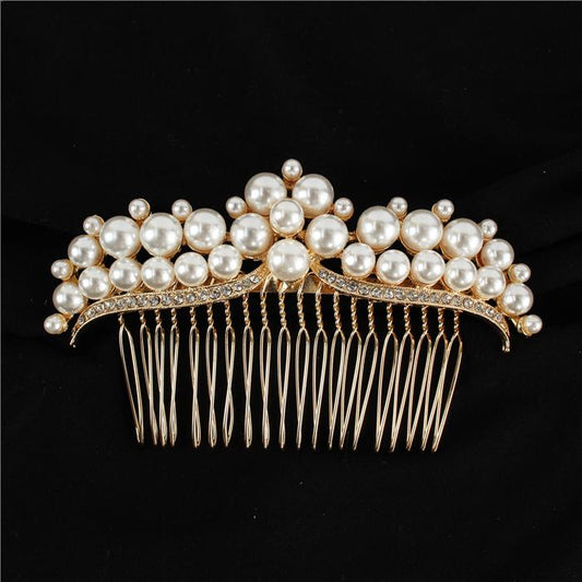 Pearl With Rhinestone Hair Comb