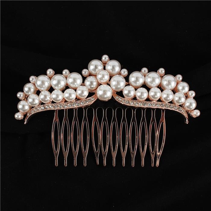 Pearl With Rhinestone Hair Comb