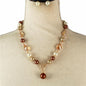 Pearl Toggle Lock Necklace Set