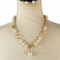 Pearl Toggle Lock Necklace Set