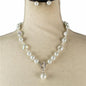 Pearl Toggle Lock Necklace Set