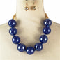 Acrylic Ball Chunky Necklace Set