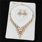 Pearl With Rhinestone Necklace Set