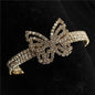 Rhinestone 3 Row  BUTTERFLY Cuff Bangle