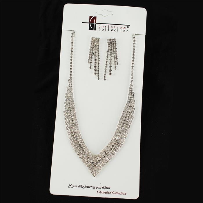 Rhinestone  Necklace Set