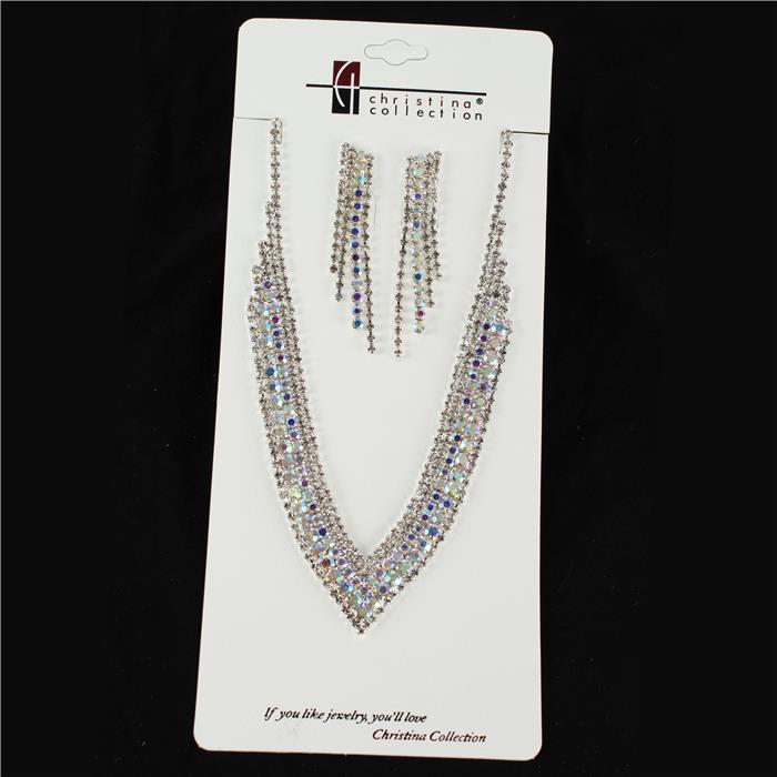 Rhinestone  Necklace Set