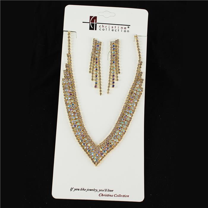 Rhinestone  Necklace Set