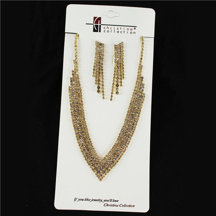 Rhinestone  Necklace Set