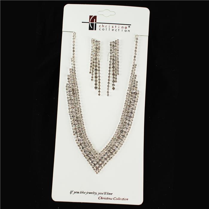 Rhinestone  Necklace Set