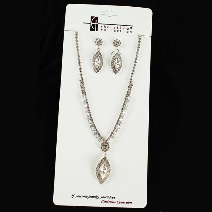 Rhinestone Necklace Set