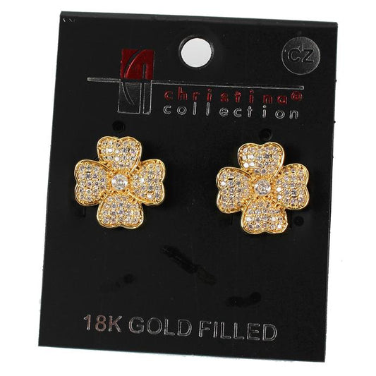 CZ Flower Stud Earring