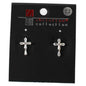 CZ Cross Stud Earring