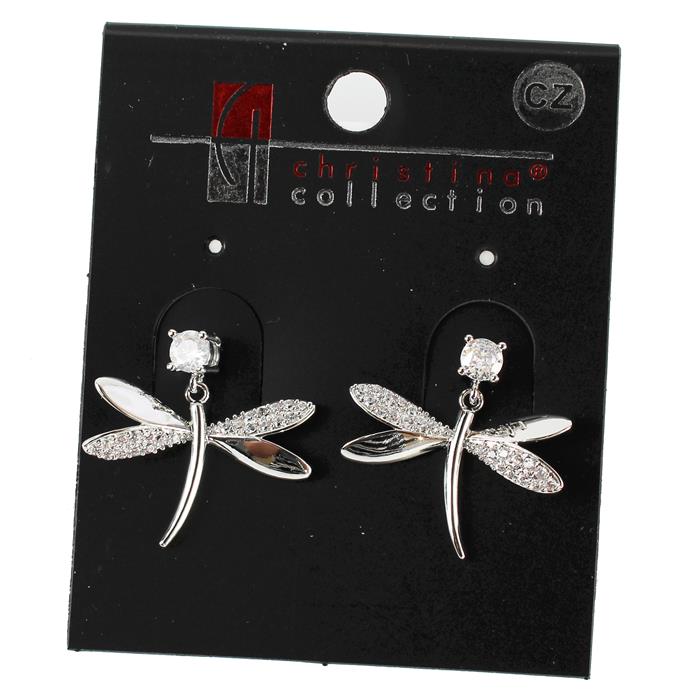 CZ Dragonfly Earring