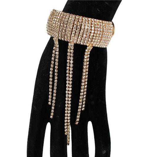 Rhinestone Thick Cuff Bangle