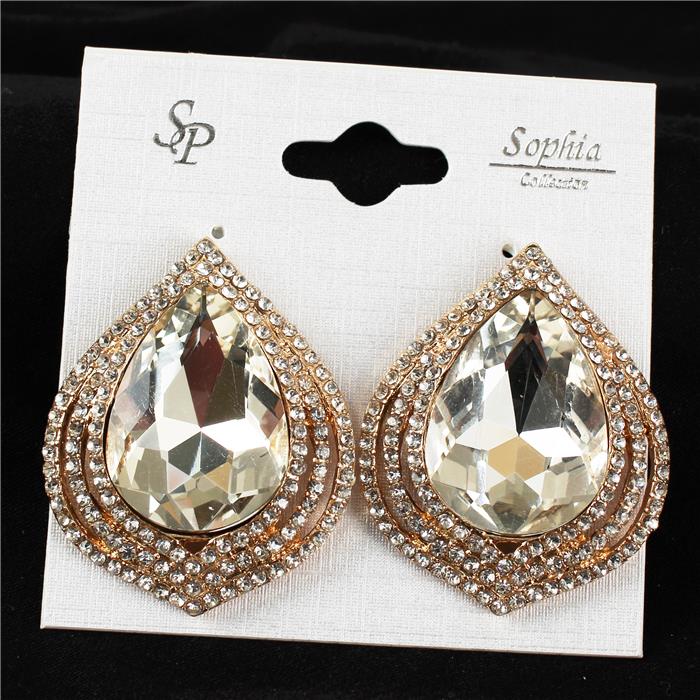 Clip On Crystal  Earring