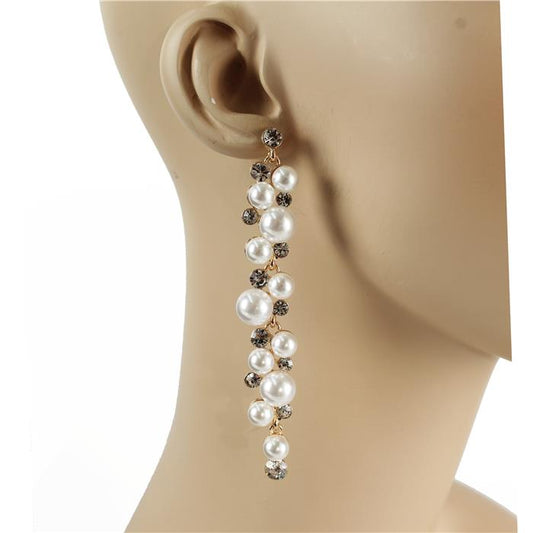 Pearl Drop Long Earring