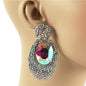 Crystal Over Shape Dangle Earring