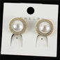 Clip On CZ Pearl Earring