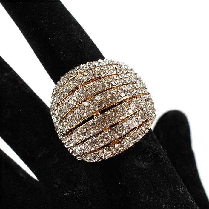 Rhinestone Chunky Stretch Ring