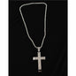 Stone Cross Charm Long Necklace