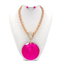 Fashion Chunky Crystal Charm Necklace Set