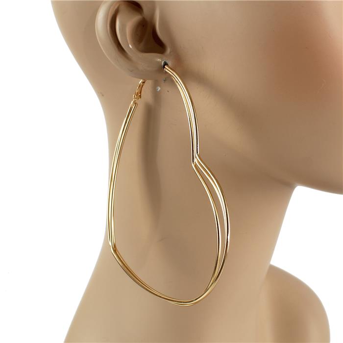 Chunky Heart Hoop Earring