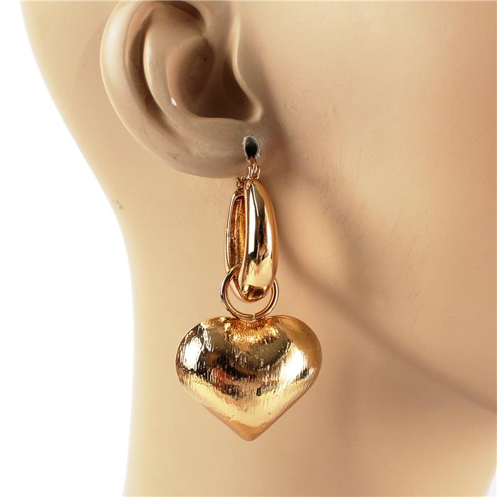 Fashion Heart Dangle Hoop Earring