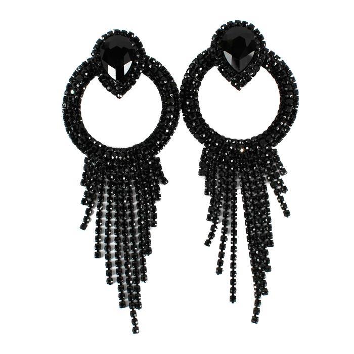 Clip On Rhinestone Earring