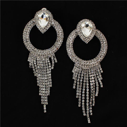 Clip On Rhinestone Earring