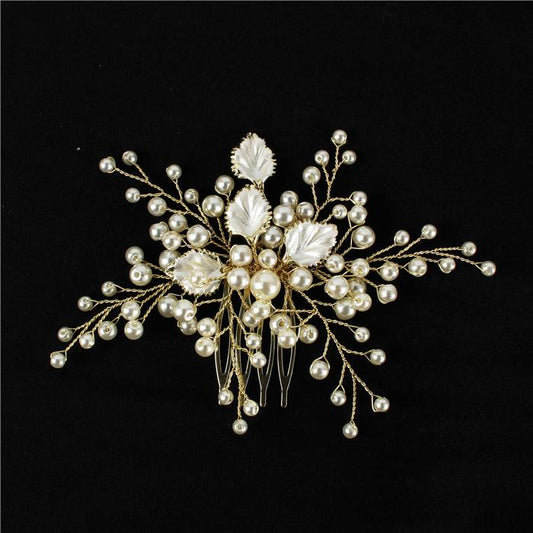 Pearl Flower Hair Comb