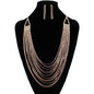 Rhinestone Multy Layered Necklace Set