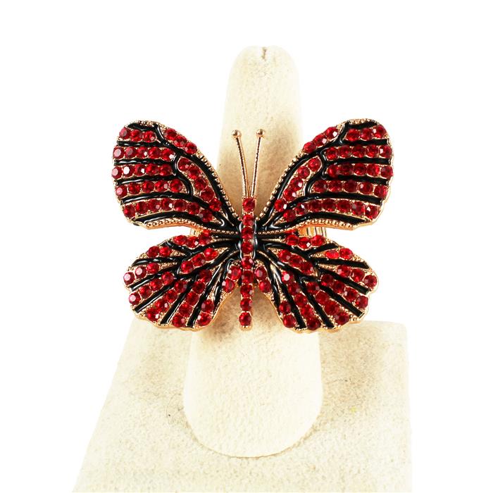 Rhinestone Butterfly Stretch Ring