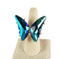 Glass Crystal Butterfly Stretch Ring