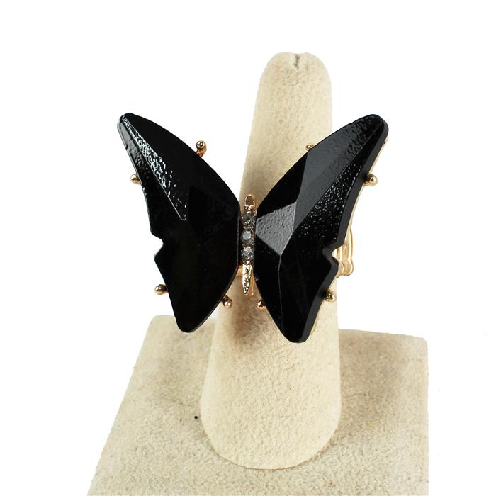 Glass Crystal Butterfly Stretch Ring