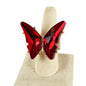 Glass Crystal Butterfly Stretch Ring