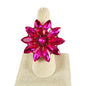 Glass Crystal Flower Stretch Ring