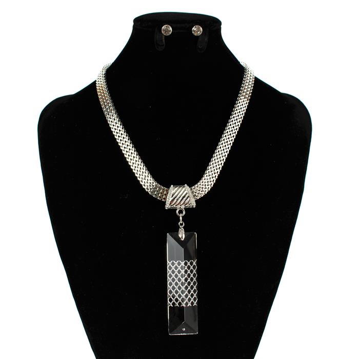 Fashion Crystal Charm Necklace Set