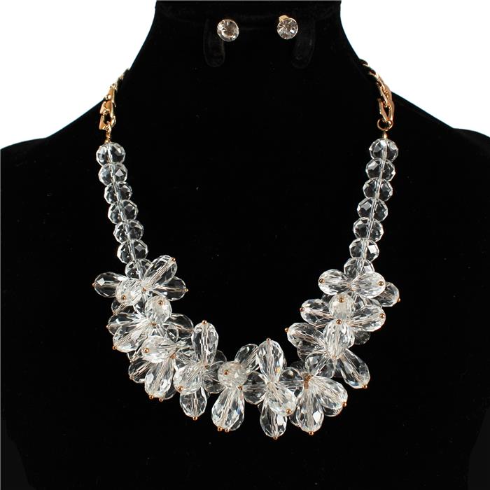 Fashion Crystal Bead Necklace Set