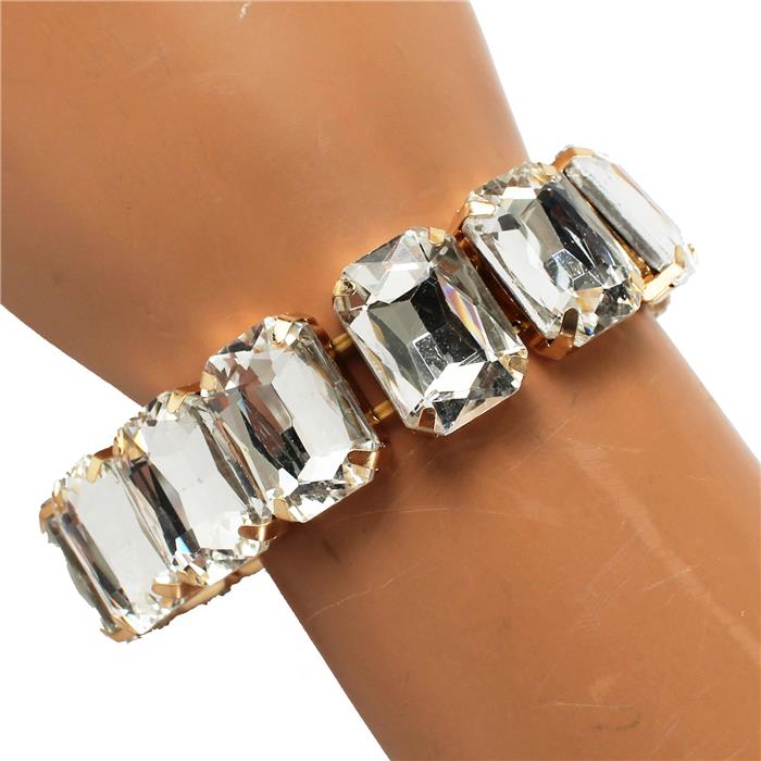 Glass Crystal Stretch Bracelet