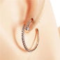 CZ Nail Hoop Earring